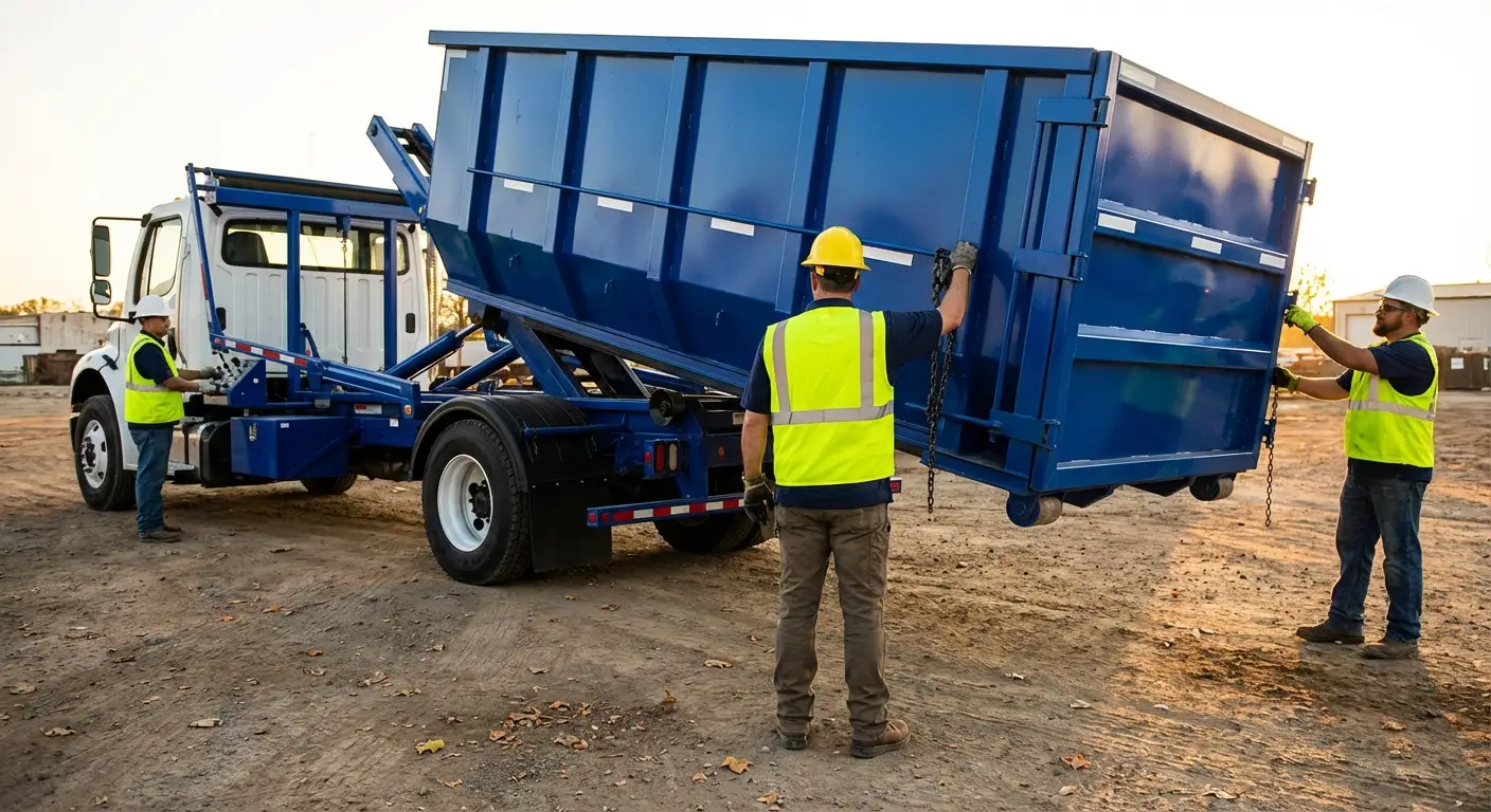 Commercial debris containment dumpster in Garland, TX