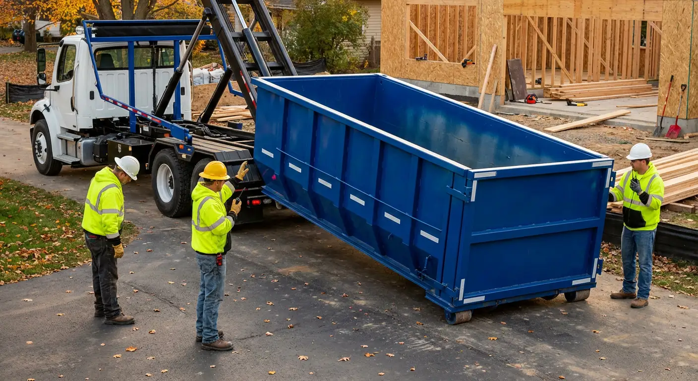 Construction dumpster delivery and waste management in Garland, TX