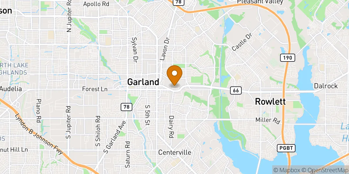  neighborhood map in Garland, TX