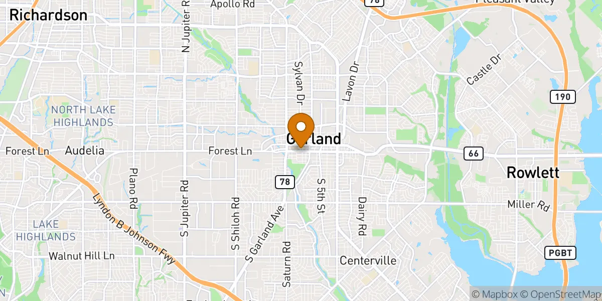  neighborhood map in Garland, TX